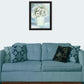 White Blooms Black Grooved Framed Print Wall Art