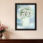 White Blooms Black Grooved Framed Print Wall Art