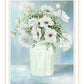 White Blooms Black Grooved Framed Print Wall Art