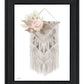 BOHEMIAN MACRAME Black Framed Print Wall Art