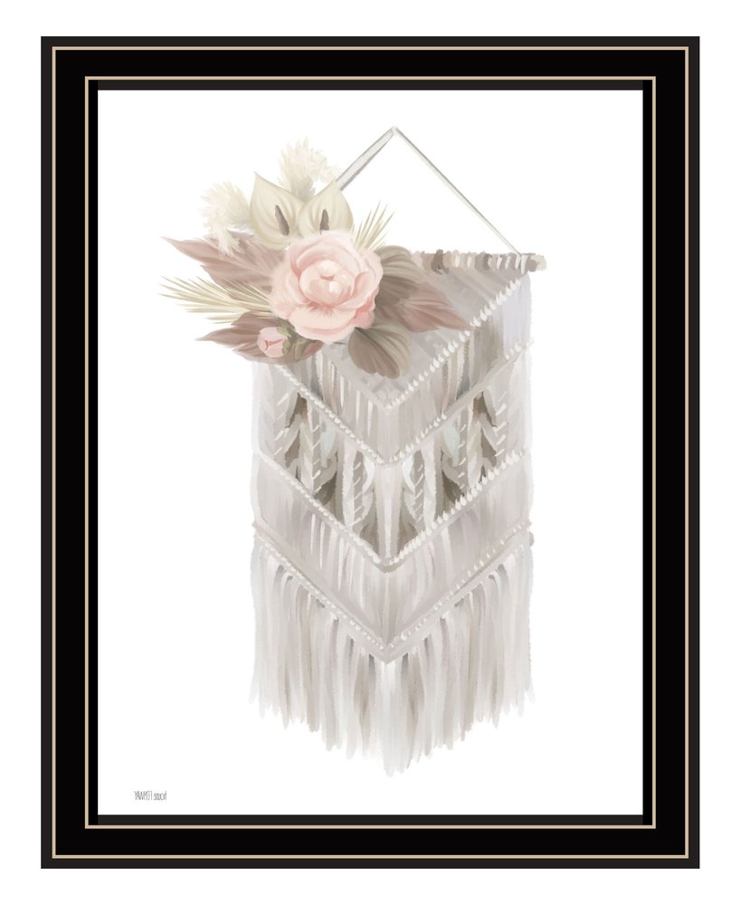 BOHEMIAN MACRAME White Framed Print Wall Art
