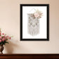 BOHEMIAN MACRAME Black Framed Print Wall Art