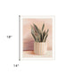 Striped Bohemian Plant Black Framed Print Wall Art