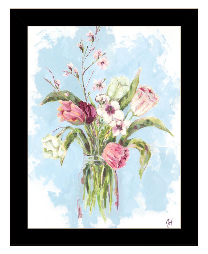 Flourish White Framed Print Wall Art