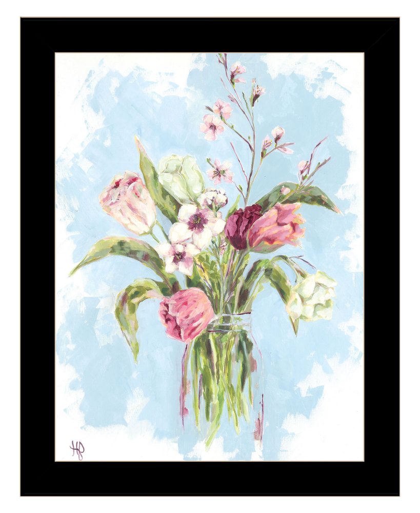 Flourish White Framed Print Wall Art