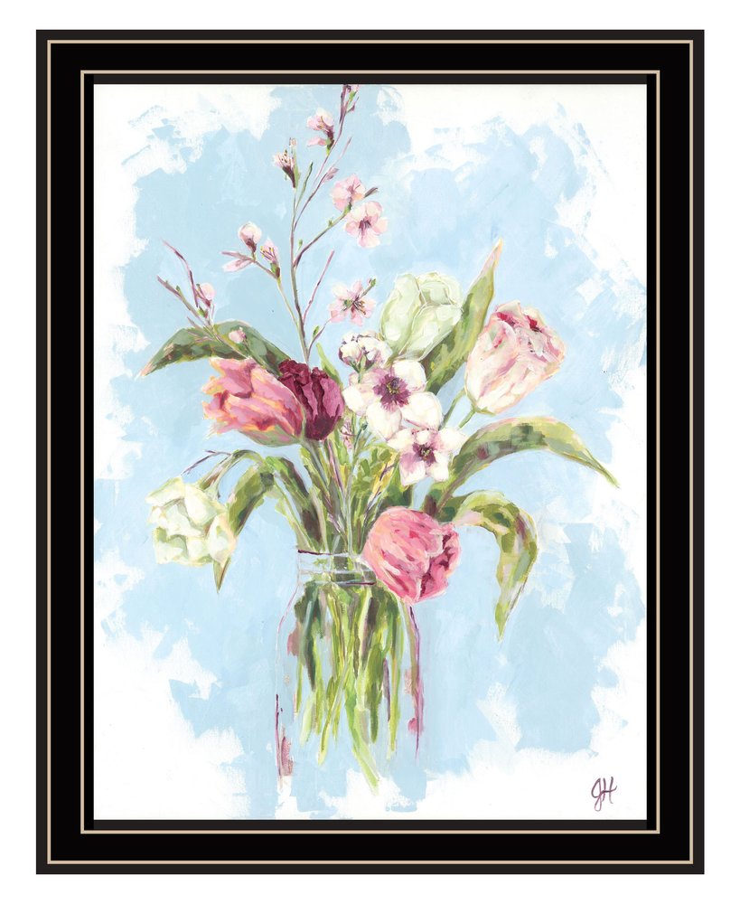 Flourish White Framed Print Wall Art