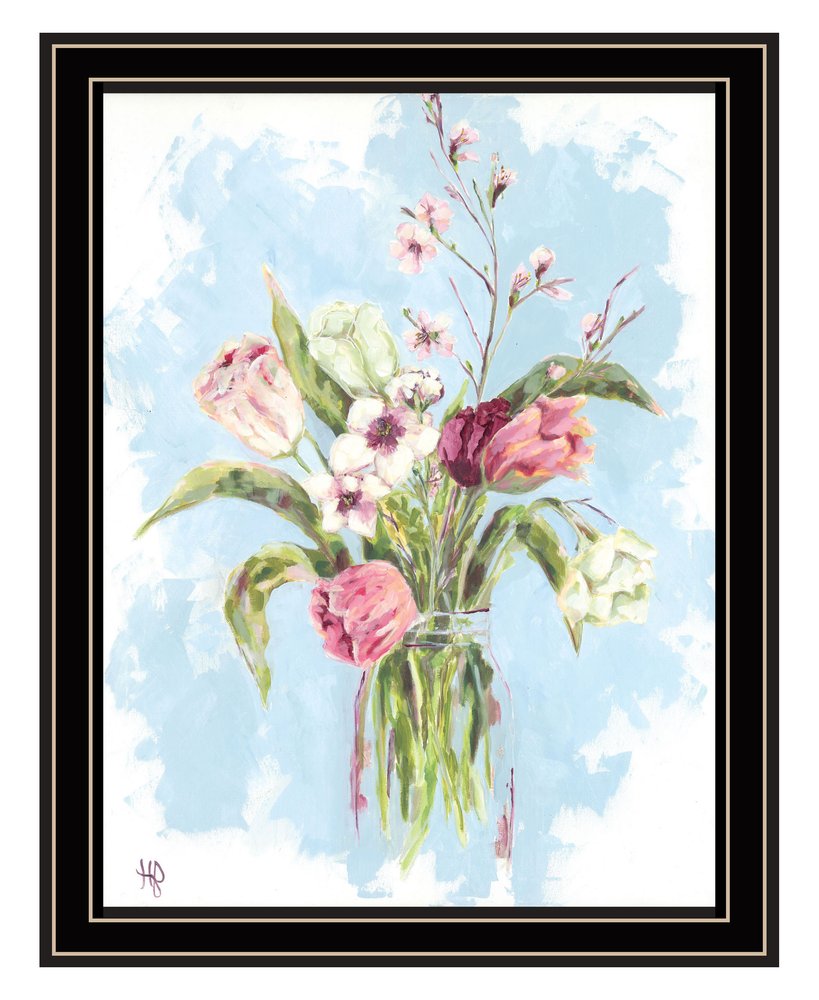 Flourish White Framed Print Wall Art