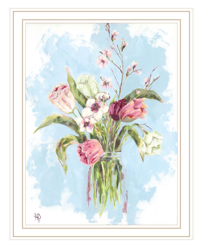 Flourish White Framed Print Wall Art