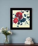 Japanese Blossoms Black Framed Print Wall Art