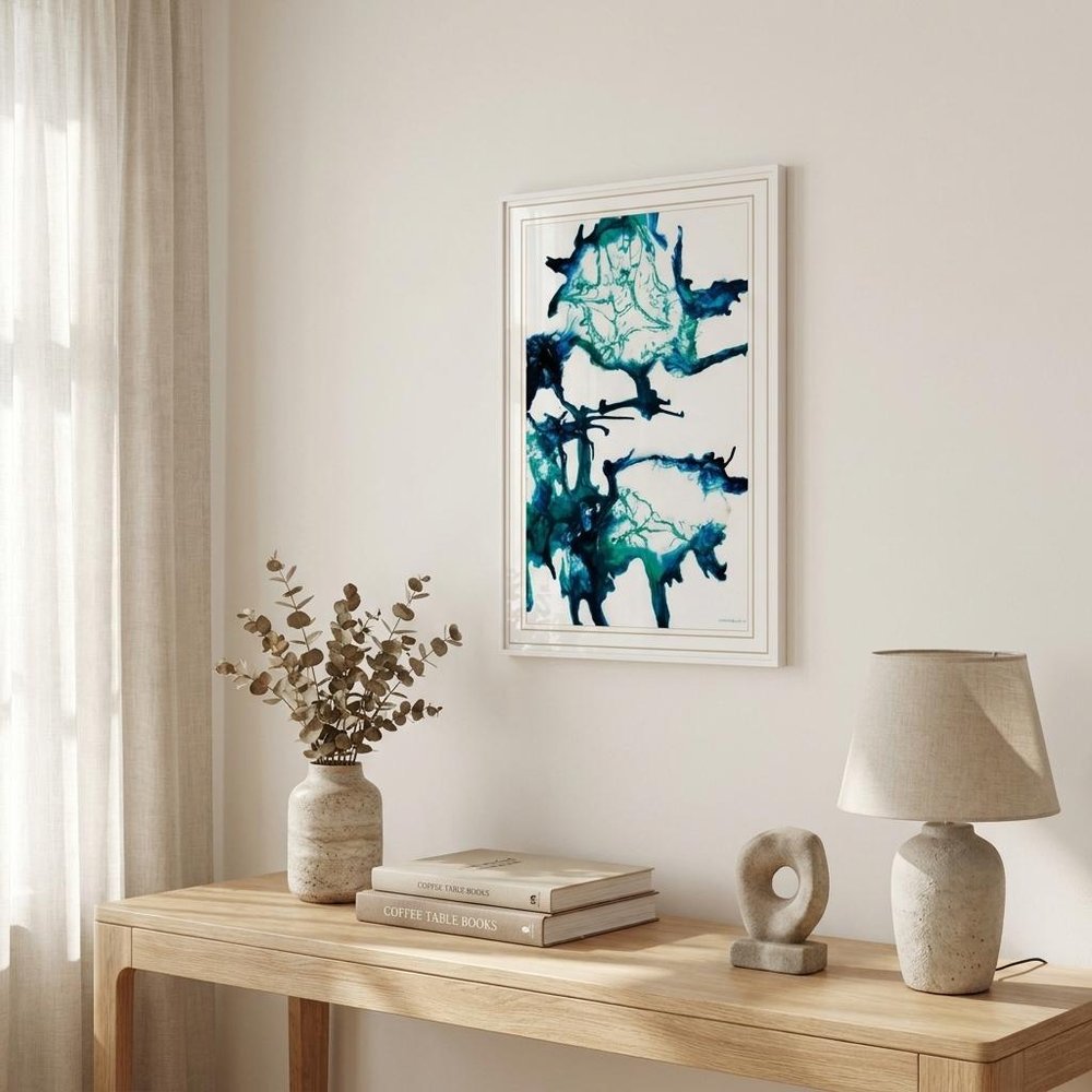 Ocean Living Black Framed Print Wall Art