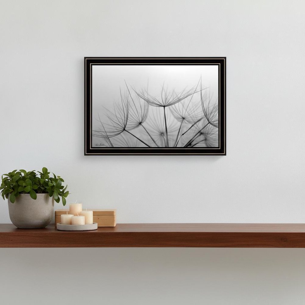 Love is a Delicate Flower Black Framed Print Wall Art