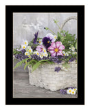 Fresh Garden Basket White Framed Print Wall Art