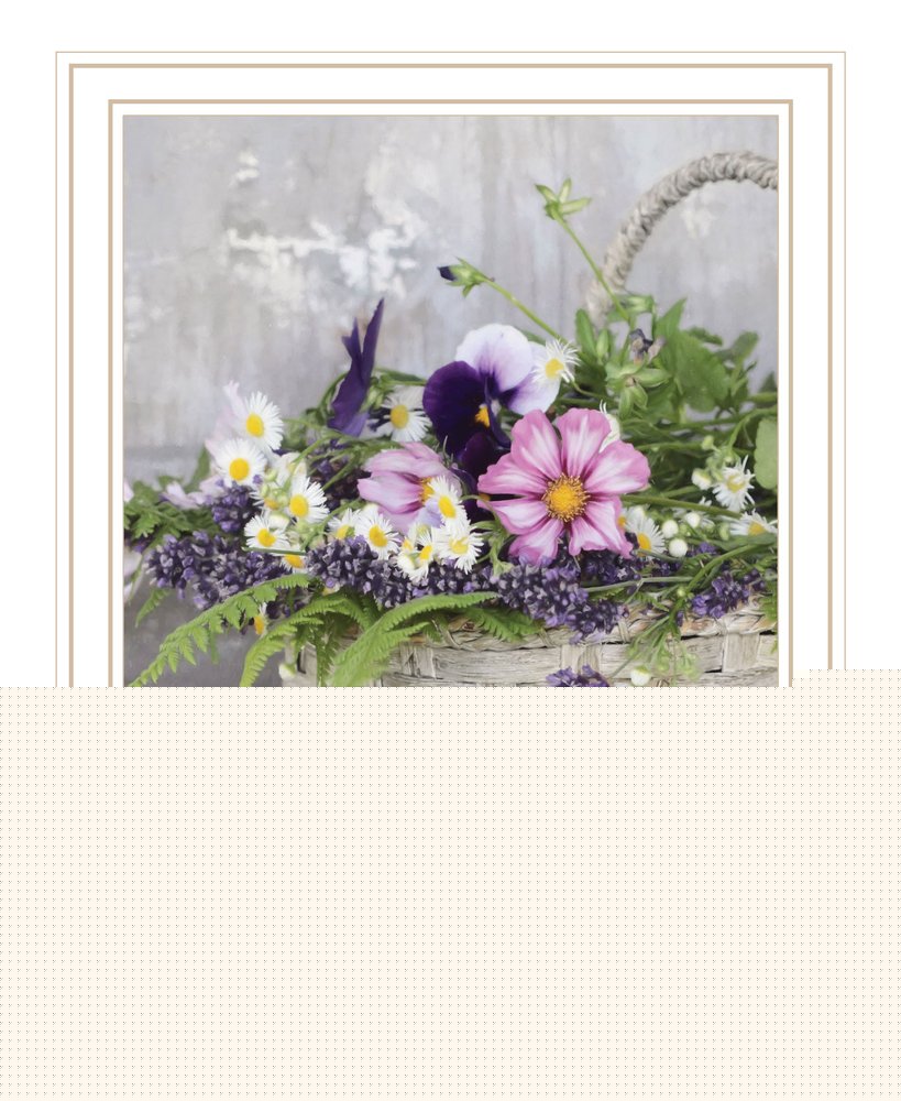 Fresh Garden Basket Black Framed Print Wall Art