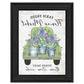 Flower Market Hyacinths Black Framed Print Wall Art