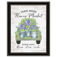 Flower Market Hyacinths Black Framed Print Wall Art