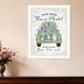 Flower Market Hyacinths Black Framed Print Wall Art