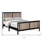 Black And Walnut Reversible Solid Wood Full Bed Frame