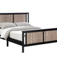 Black And Walnut Reversible Solid Wood Full Bed Frame