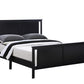 Black And Walnut Reversible Solid Wood Full Bed Frame