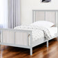 Gray And White Reversible Solid Wood Twin Bed Frame