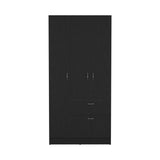 Two Piece Brown and Black Bedroom Set