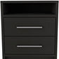 Two Piece Black and Gray Bedroom Set
