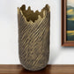 17" Gold Abstract Aluminum Table Vase