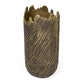 17" Gold Abstract Aluminum Table Vase