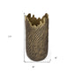 17" Gold Abstract Aluminum Table Vase
