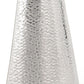 10" Silver Hammered Cone Aluminum Table Vase