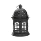 Set of Two Black Metal Celestial Tabletop Lantern Candle Holders