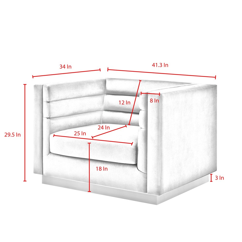 34" Hunter Green Velvet Tufted Club Chair