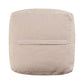 18" Beige Chenille Cube Pouf Ottoman