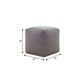 18" Beige Chenille Cube Pouf Ottoman