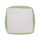 18" Green and White Cotton Striped Cube Pouf Ottoman