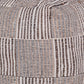 18" Brown Cotton Cube Geometric Pouf Ottoman