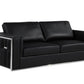 Black Top Grain Leather Five Person Seating Set