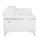 White Top Grain Leather Five Person Seating Set
