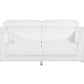 White Top Grain Leather Five Person Seating Set