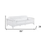 Two Piece Indoor White Italian Leather Five Person Seating Set