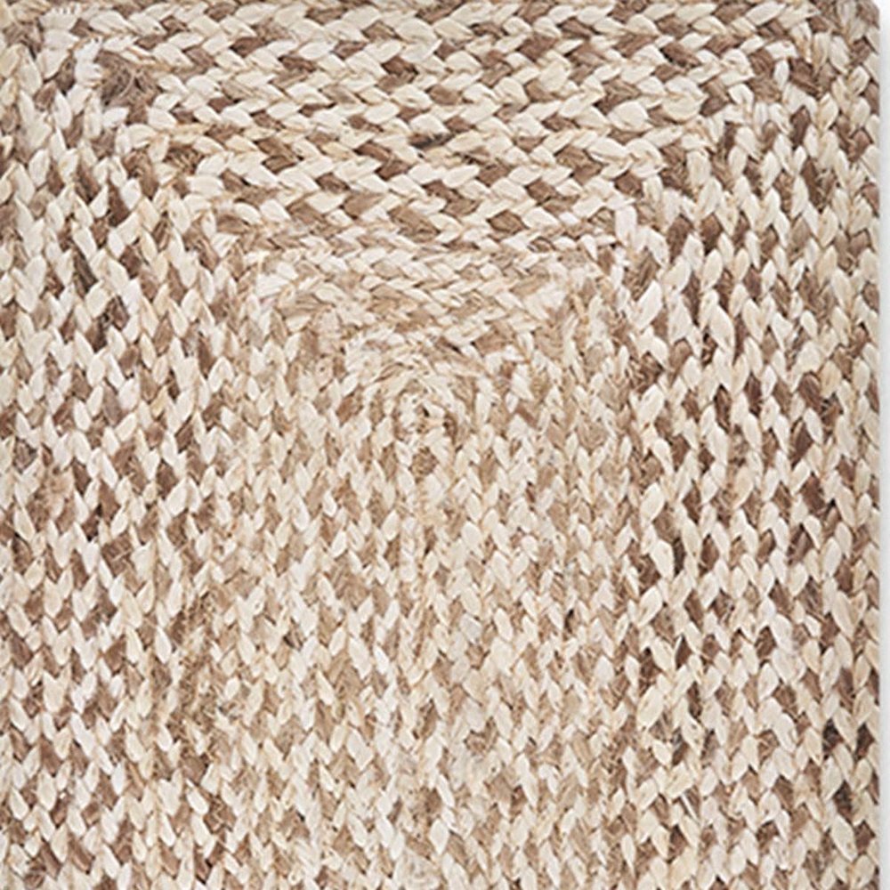 19" Set of Four Ivory And Natural Jute Placemats
