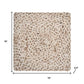 15" Set of Four Ivory And Natural Jute Square Placemats