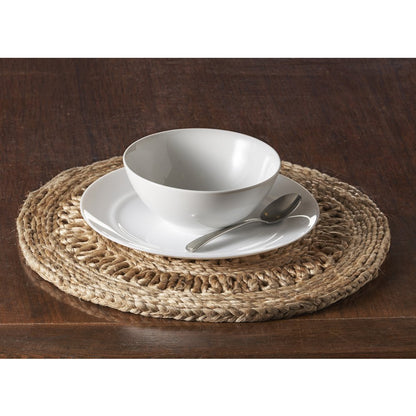 15" Set of Two Natural Braided Jute Round Placemats