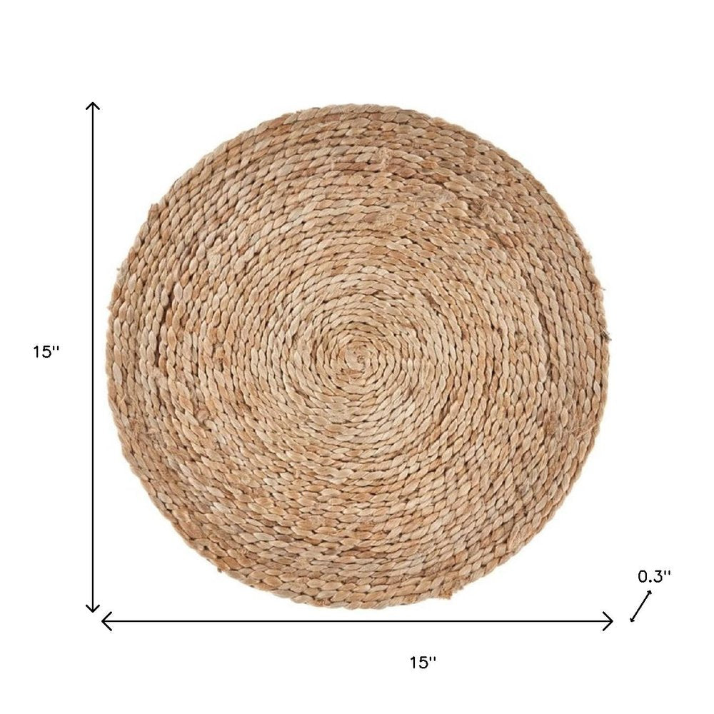 15" Set of Two Natural Jute Round Placemats
