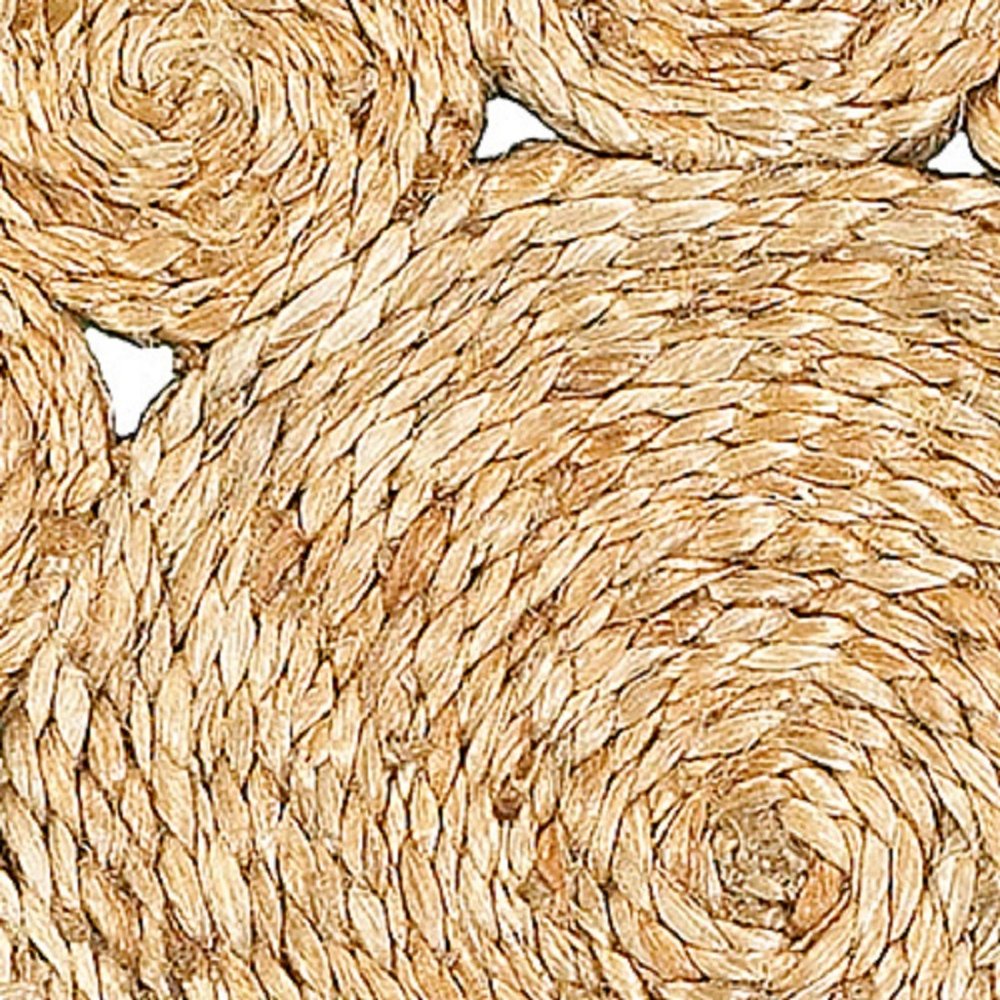 15" Set of Two Natural Braided Jute Scalloped Placemats