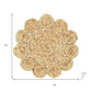15" Set of Two Natural Braided Jute Scalloped Placemats
