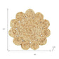 15" Set of Two Natural Braided Jute Scalloped Placemats