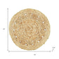 15" Set of Two Natural Braided Jute Round Placemats