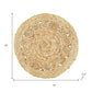 15" Set of Two Natural Braided Jute Round Placemats