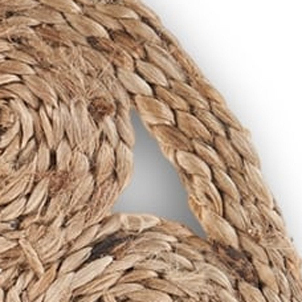 15" Set of Two Natural Braided Jute Round Placemats